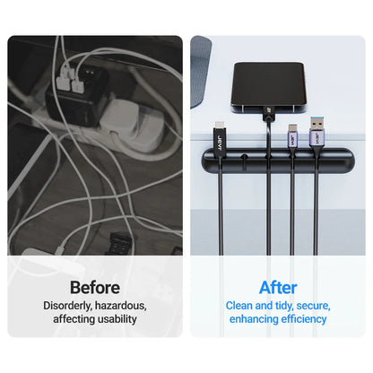 Adhesive Cable Holder Clips Cord Management Wire Organizer for Desktop USB Charging Cable Nightstand Power Cord Mouse Cable Pi-Mart