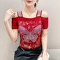 Women's Clothes New Design Sexy Off Shoulder Shiny Diamonds T-Shirts Luxury Brand Mesh Tees Tops Blouse Shirt NovaCart
