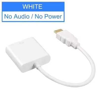 HD 1080P HDMI To VGA Cable Converter With Audio Power Supply HDMI Male To VGA Female Converter Adapter for Tablet Laptop PC TV Pi-Mart