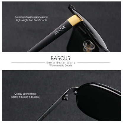 BARCUR Polarized Sports Sunglasses for Men Fashionable Fishing Driving Hiking and Outdoor Eyewear UV400 Protection Gradient Lenses Stevvex