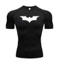 Bat Printed Men's Tight T-Shirt Running Compression Compression T Shirt Gym Fitness Jogging Short Sleeve Male Casual Shirt Tops NovaCart