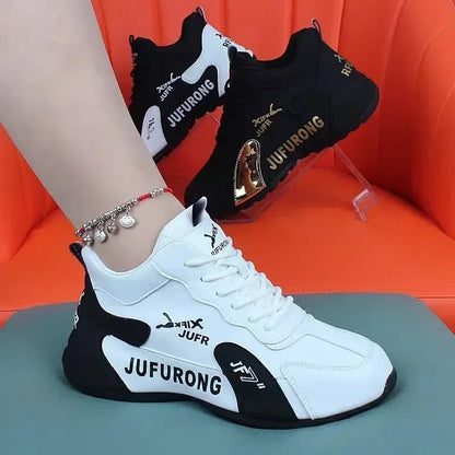 Sneakers  Breathable Ladies Mesh Lace Up Sports Platform Shoes for Women