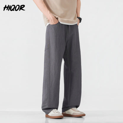 HIQOR Spring Men's American Retro Casual Pants Man Summer Sweatpants Joggers Track Pants Fashion Casual Loose Wide Leg Trousers NovaCart