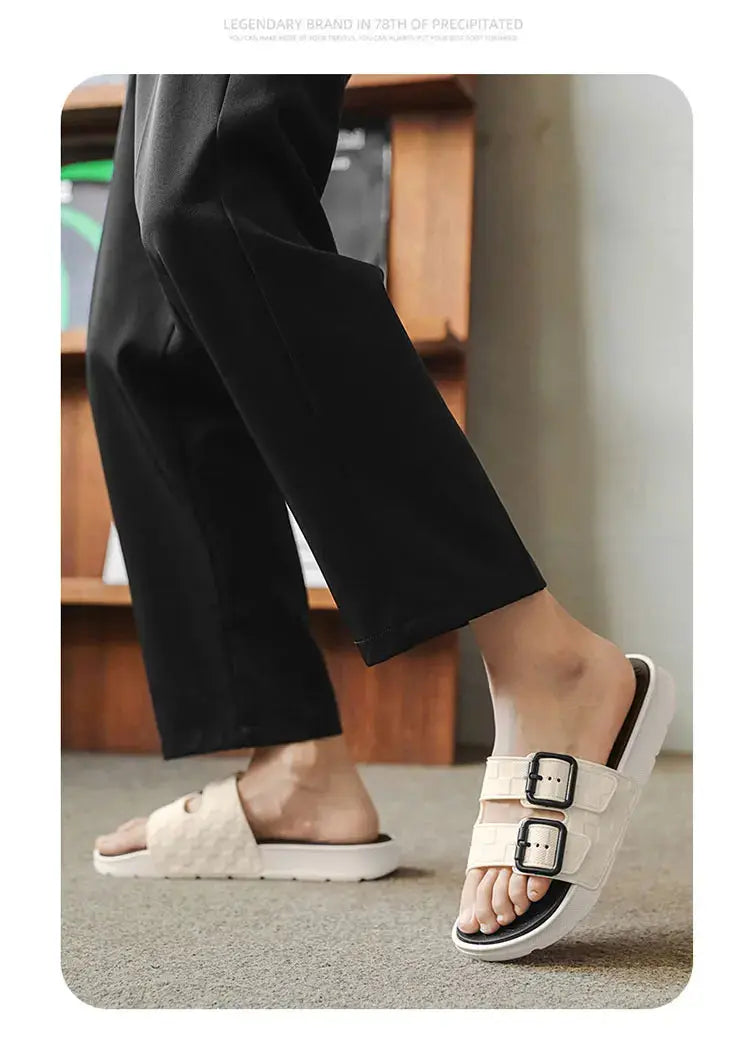 Summer beach slippers men's fashion comfortable breathable sandals ultra-light indoor and outdoor men's slippers plus size 46 47 NovaCart