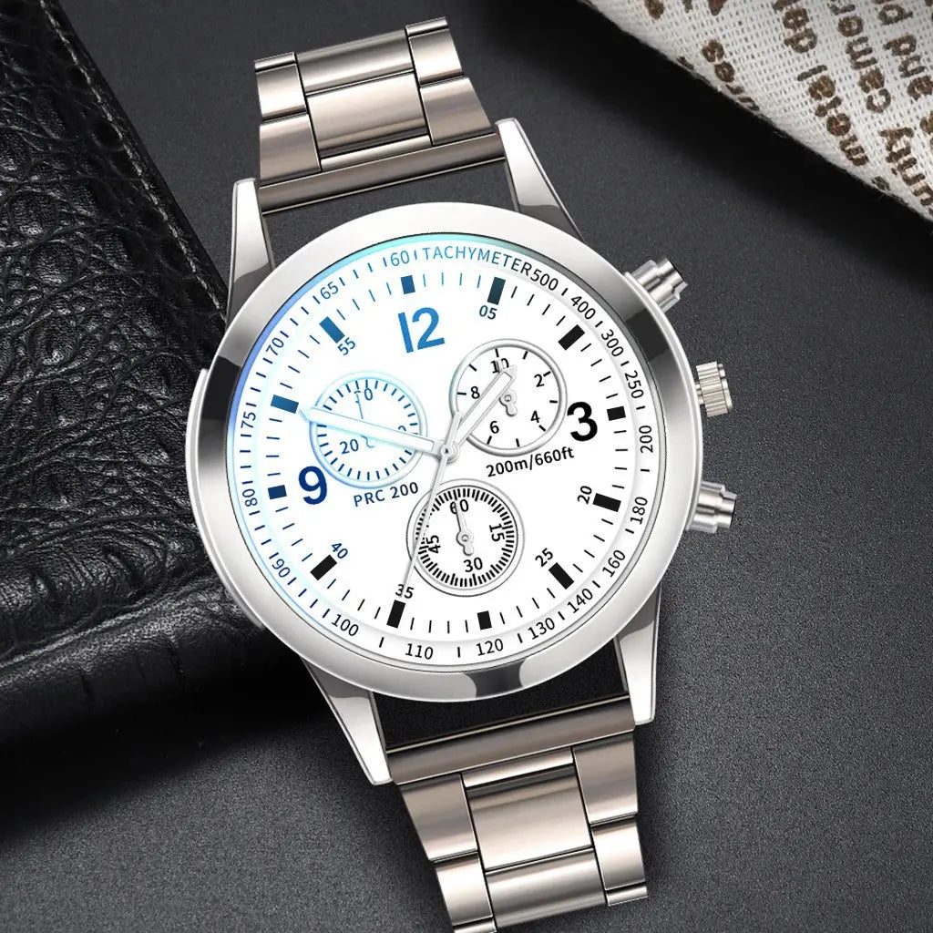 1/2PCS Men Business Watches Fashion Men's Steel Band Quartz Watch with Bracelet（Box not Included） NovaCart