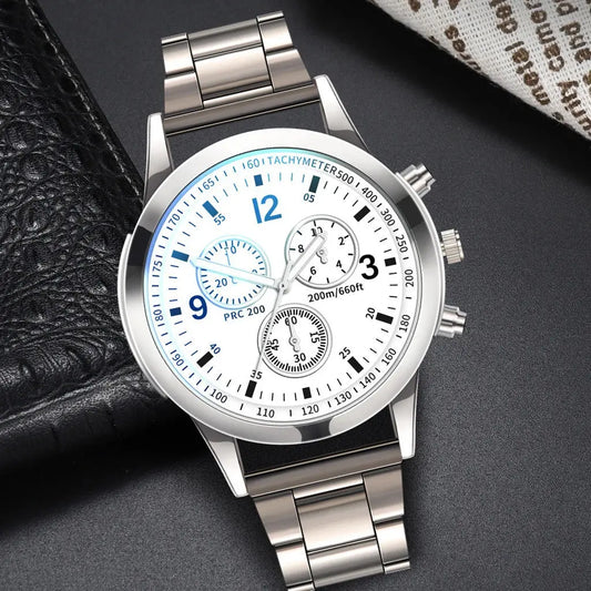 1/2PCS Men Business Watches Fashion Men's Steel Band Quartz Watch with Bracelet（Box not Included） NovaCart