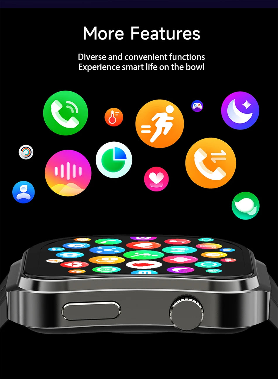 LIGE New Blood Lipid Uric Acid Analysis Health Smart Watch For Men Women Blood Pressure Blood Oxygen Clock Call Smart Watch 2026 NovaCart
