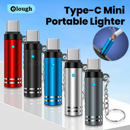 Mini Type C Mobile Phone Cigarette Lighter Air Blowing Cigarette Lighter Outdoor Safety USB C Lighter Adapter For iPhone 17 Pro Pi-Mart