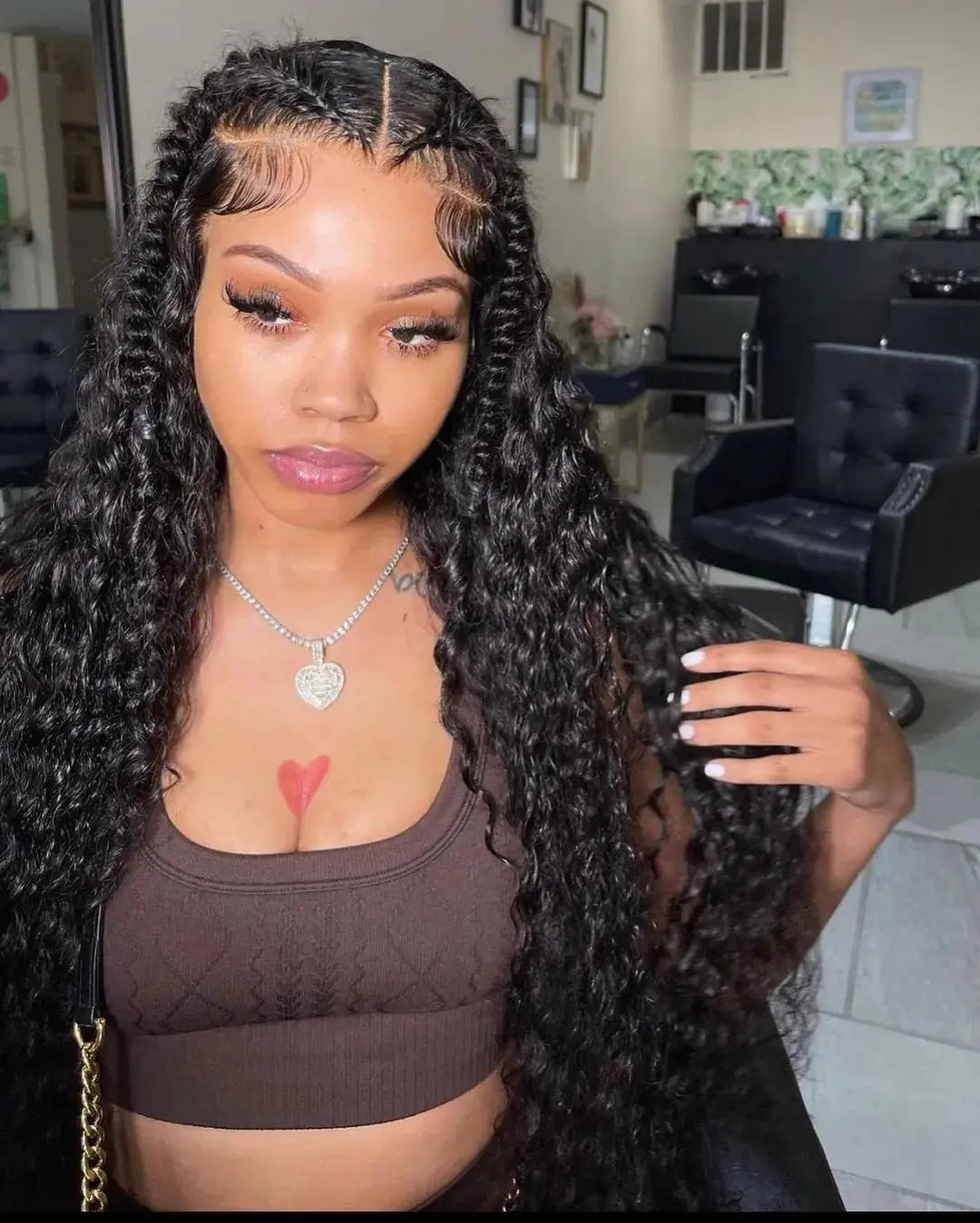 40 50 Inch HD 13x6 Deep Wave Lace Frontal Wigs Brazilian 13x4 Water Wave Curly Lace Front Human Hair Wigs For Women 300 Density NovaCart