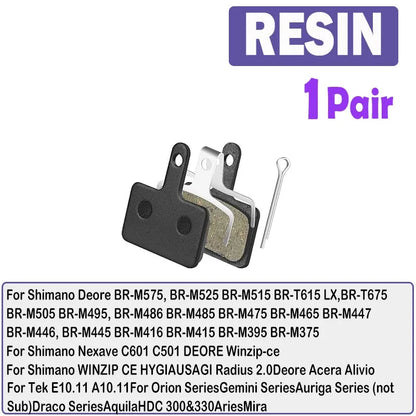 TESNO Bike Resin Disc Brake Pads - Wear-resistant Hydraulic Brake Pads Compatible with SHIMANO B01S/B03S/B05S MTB Parts Pi-Mart