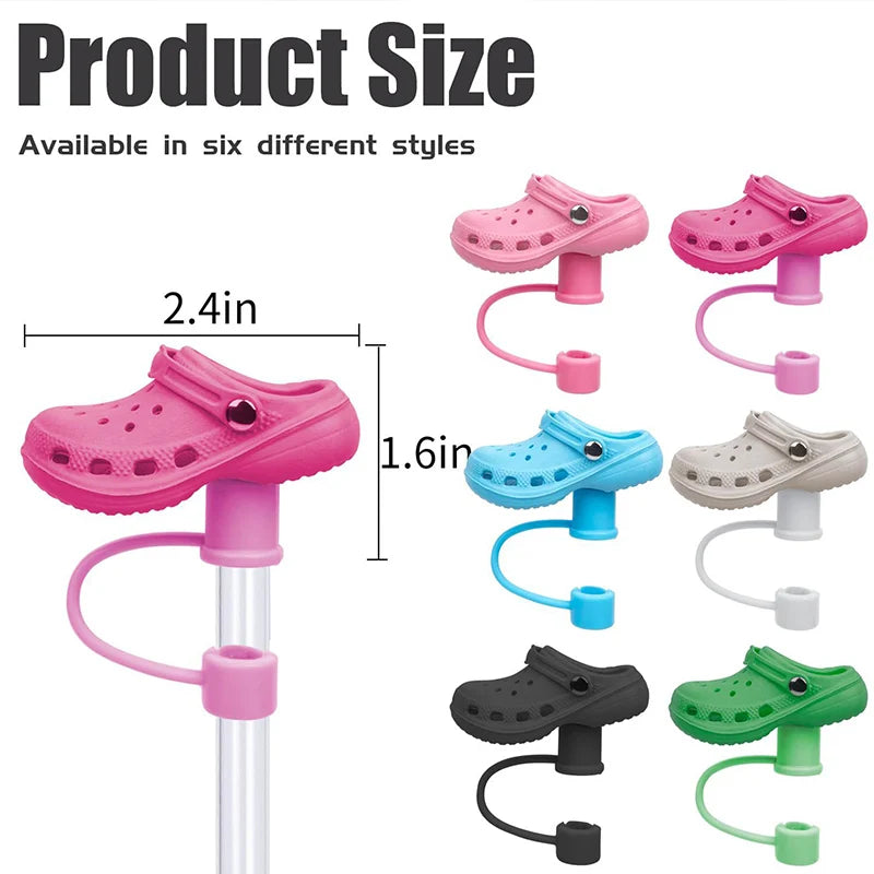 1PCS Cute Slipper Silicone Straw Cover For 30/40 Oz Stanley Cup Reusable 10mm Straw Cover Dust And Splash Proof Straw Cover NovaCart
