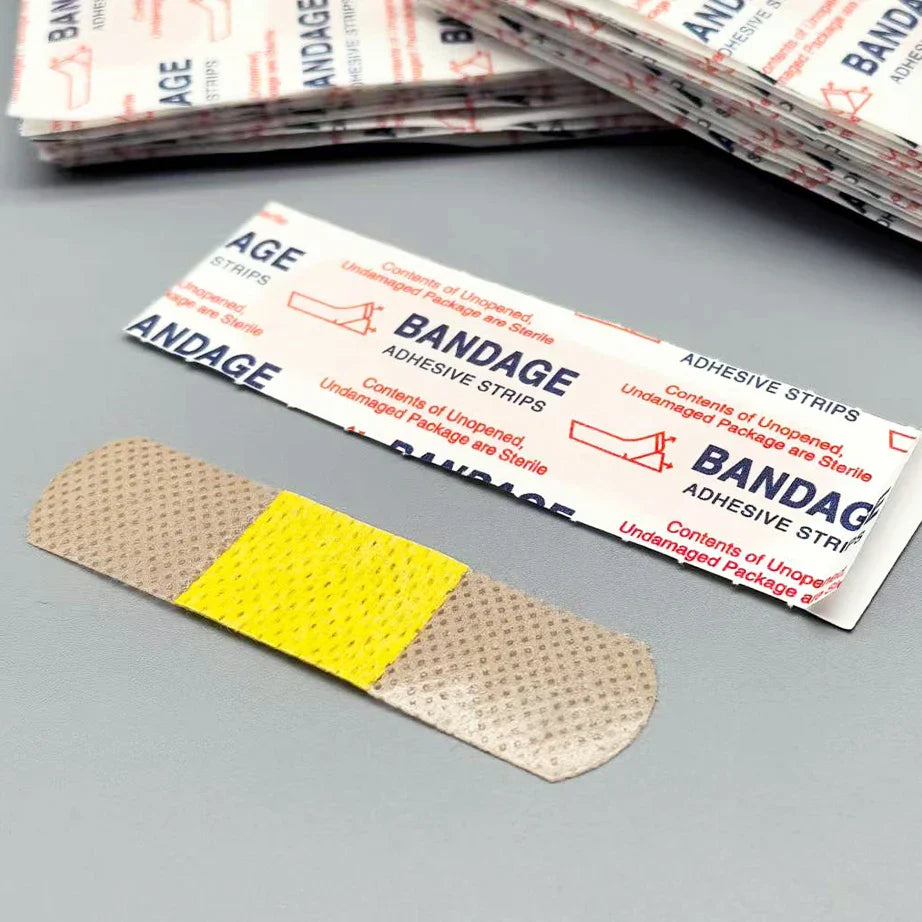 50/100Pcs Waterproof Breathable Cushion Adhesive Plaster Wound Hemostasis Sticker Band First Aid  Medical Gauze Pi-Mart