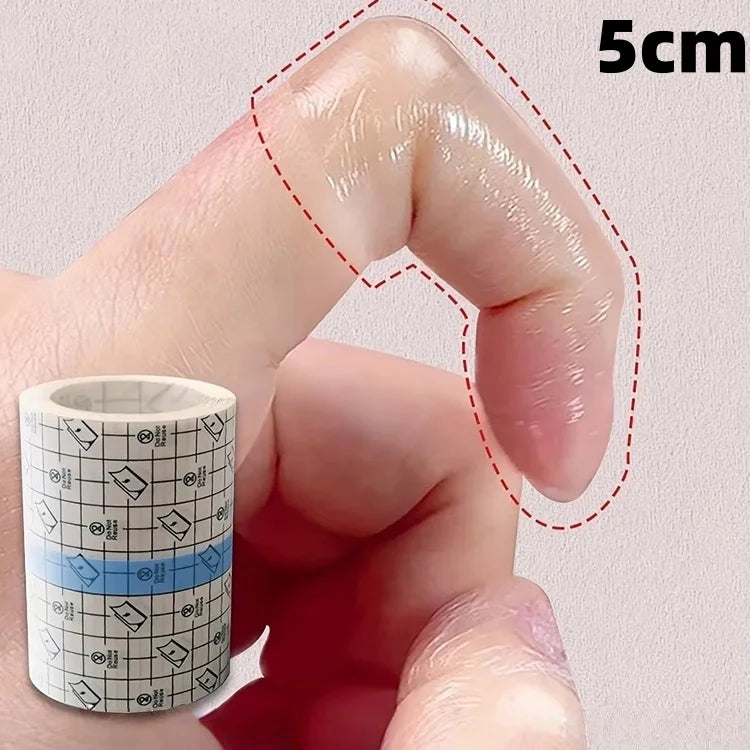 1 Roll Transparent Self-adhesive Tape Pu Material Bandage Portable Finger Protector Anti-friction Sticker For Bathing Daily Use Pi-Mart