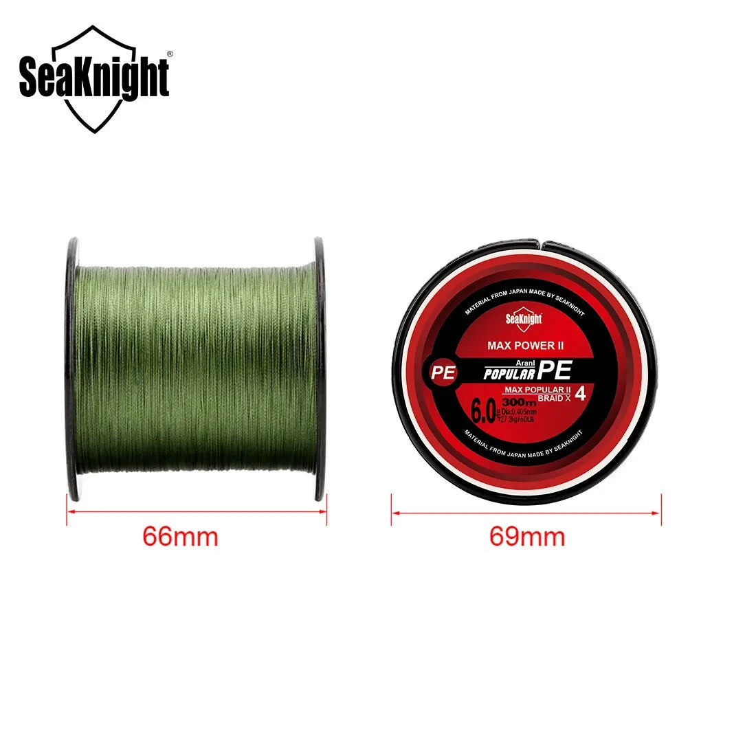 SeaKnight TriPoseidon Series 4 Strands Multifilament Fishing Line 300M PE Braided Line Smooth Carp Fishing 15lb 20lb 25lb 30lb Pi-Mart