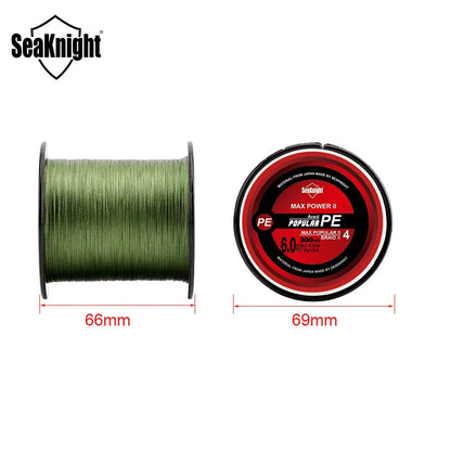 SeaKnight TriPoseidon Series 4 Strands Multifilament Fishing Line 300M PE Braided Line Smooth Carp Fishing 15lb 20lb 25lb 30lb Pi-Mart