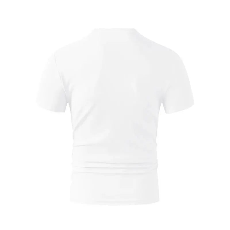 2025 New Men's Casual Fashion Simple V-neck Short Sleeved T-shirt Summer Comfortable Breathable Versatile Top NovaCart