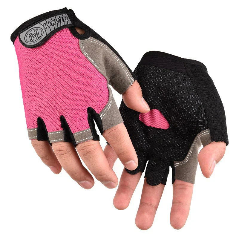 Men Cycling Bicycle Gloves Half Finger Gym Gloves Women Mitten Breathable Anti-slip Glove Fitness Sport Training Gloves Pi-Mart