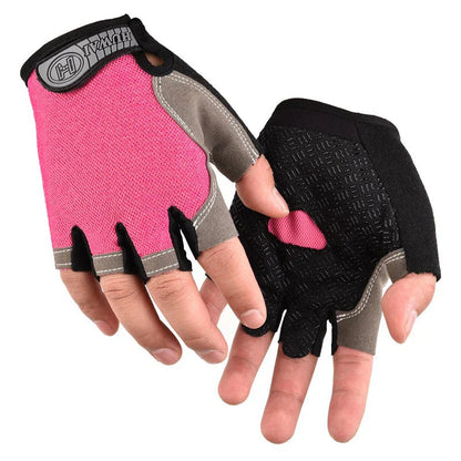 Men Cycling Bicycle Gloves Half Finger Gym Gloves Women Mitten Breathable Anti-slip Glove Fitness Sport Training Gloves Pi-Mart