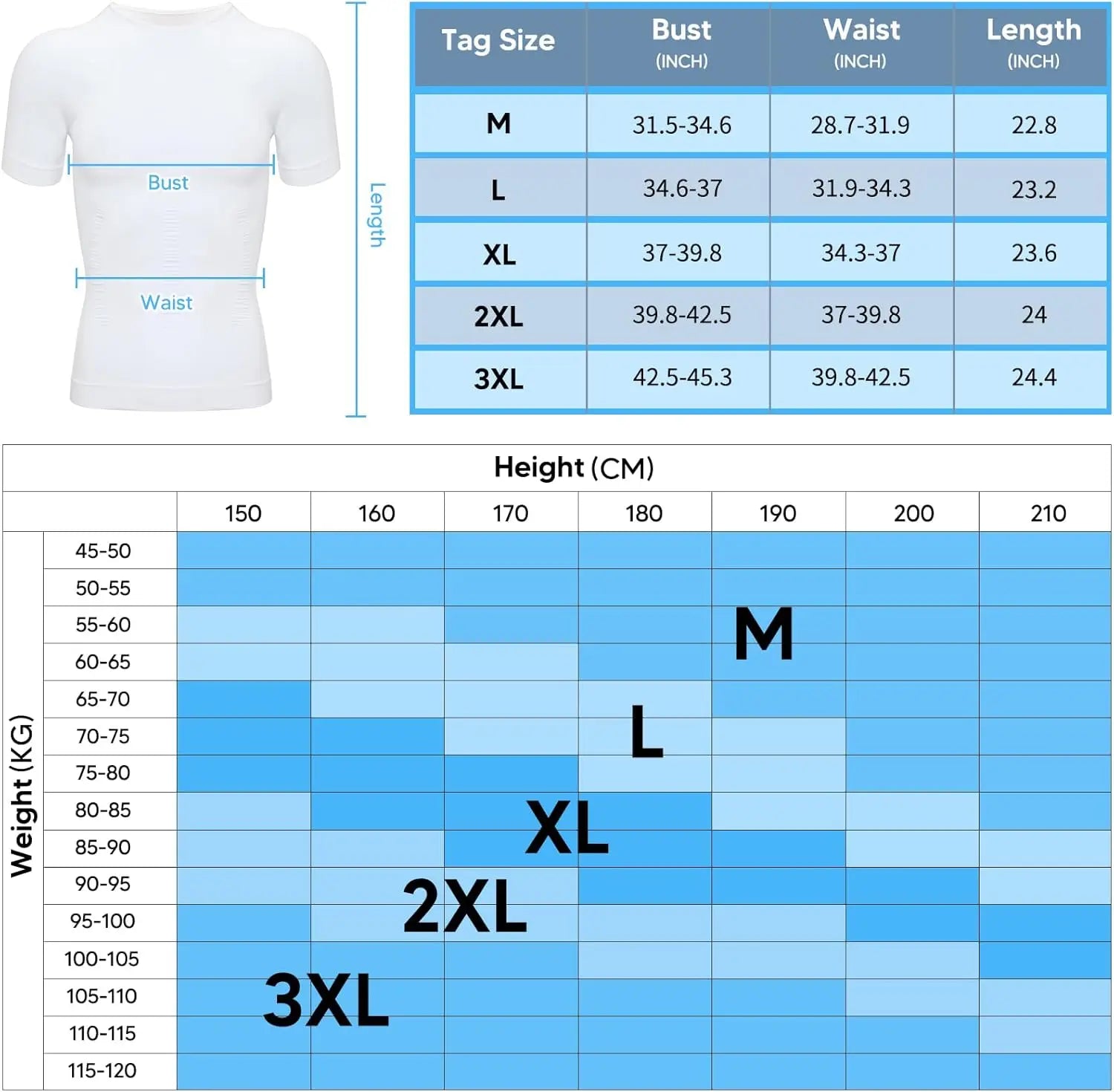 2PCS Men's Body Shaper Slimming Vest T-Shirt Elastic Slim Shapewear Compression Undershirts Tummy Control Waist Trainer Tank Top NovaCart