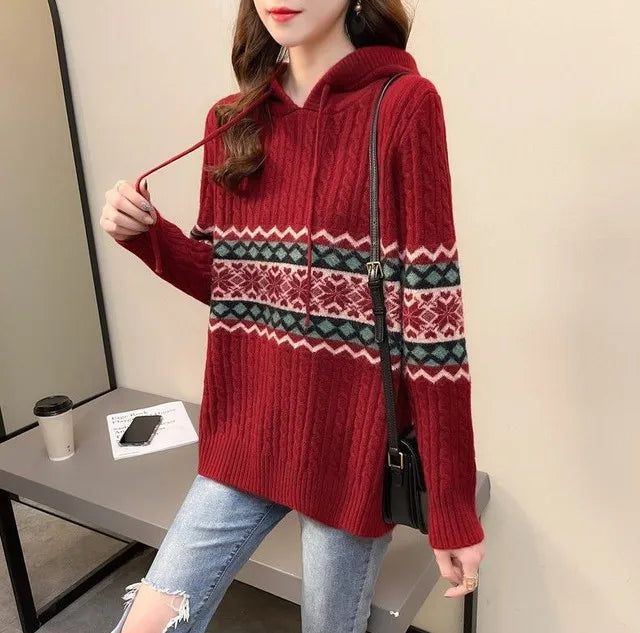 Hoodies Sweatshirt For Women Baggy Sweater Long Sleeve Korean Fashion High Quality Coat Emo Loose Ethnic Style Woman Hooded Tops NovaCart