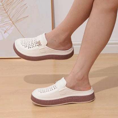 Eyriphy Size: 36-37 to 40-41 Women's Cave Shoes New Flat Slippers Beach Slippers Thick Soles Clogs Casual Slippers for Women Men NovaCart