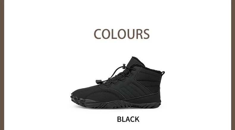 Snow Boots Men Winter Shoes Barefoot Ankle Boots 36-46 Couple Snow Shoes Outdoor Hiking Shoes Fur Warm Plush Boots NovaCart