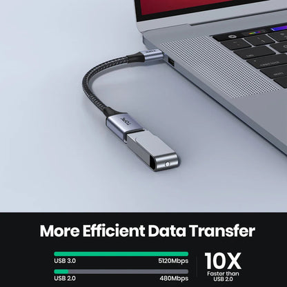 TOPK USB C to USB A Dapter OTG Cable Type C Male to USB 3.0 2.0 Female Cable for MacBook Pro Samsung Type C Adapter Pi-Mart