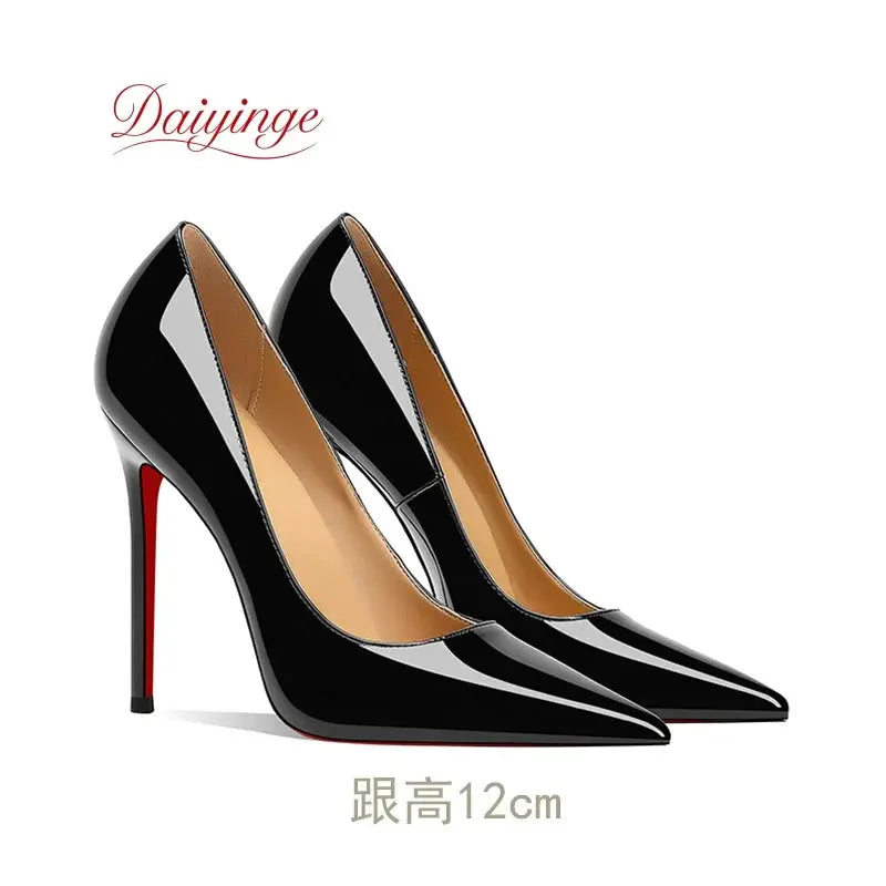 Shoes For Woman 2026 Trend Luxury Red Bottoms High Heels Pointed Toe Stiletto Pumps 12 cm Comfortable Party Dress Wedding Shoes NovaCart