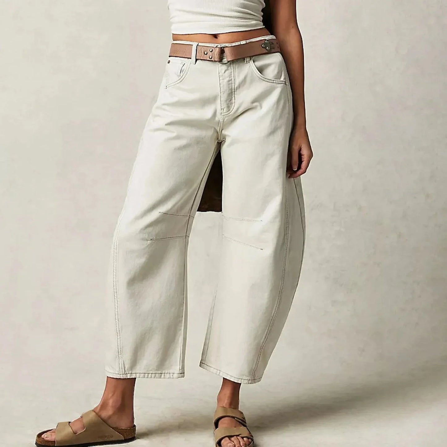 Women's Y2K Baggy Mid-Waist Wide-Leg Jeans – 90s Streetwear Vibe FitiqueFit