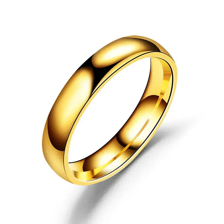 Simple 4mm 6mm Titanium Ring Women Men Prevent Allergy High Polished Wedding Rings Stainless Steel Couple Finger Jewelry Gifts NovaCart