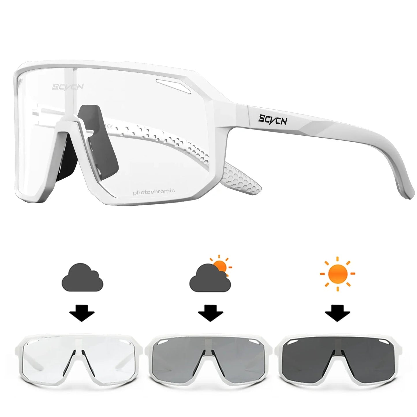 SCVCN New Cycling Glasses Bike Sunglasses Men UV400 Eyewear Outdoor Sports MTB Goggles Bicycle Women Riding Hiking Sunglasses Pi-Mart