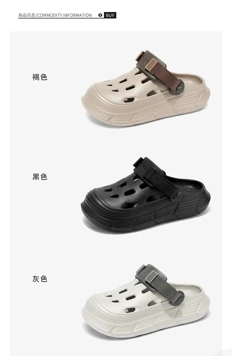Men's Sandals Casual EVA Clogs for Men Summer Comfortable Garden Shoes Non-slip Wear-resistant Beach Slippers for Men 2025 New NovaCart