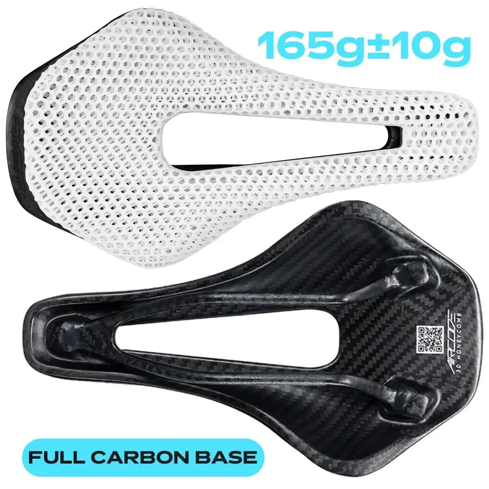 RYET 3D Printed Bike Saddle Ultralight Carbon Fiber Hollow Comfortable Breathable MTB Gravel Road Bicycle Cycling Seating Parts Pi-Mart
