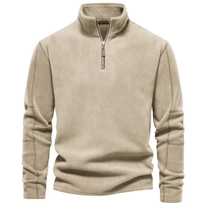 AIOPESON Brand Quality Thicken Warm Fleece Jacket for Men Zipper Neck Pullover Men's Sweatshirt Soft Shell Mens Jacket NovaCart