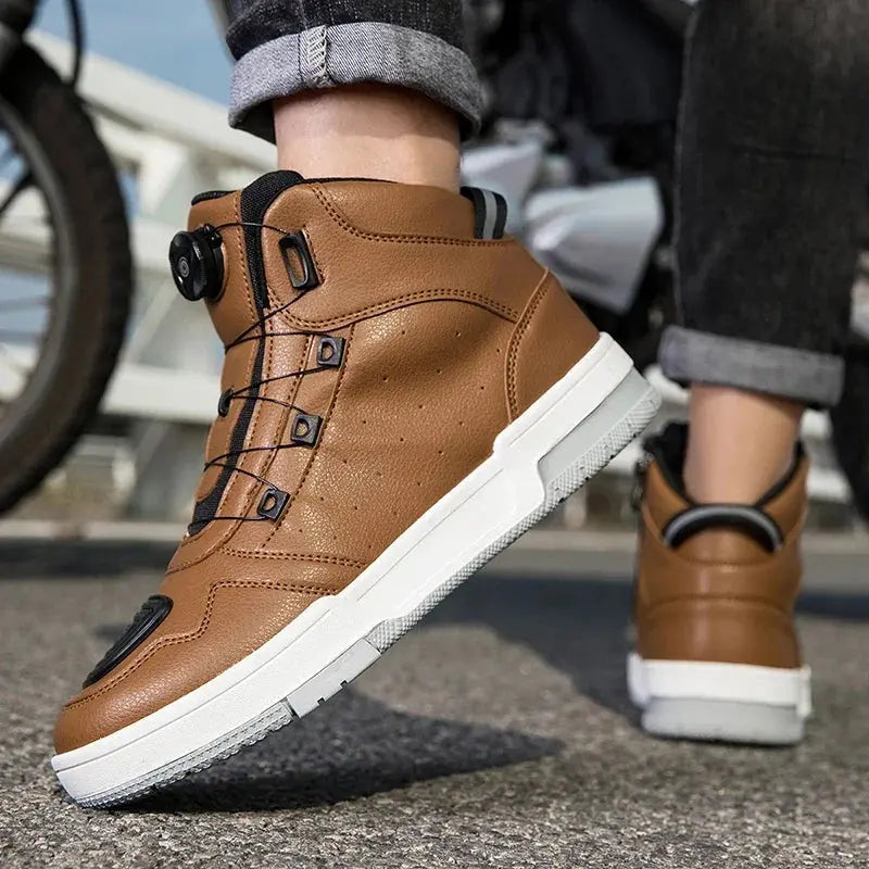 New Motorcycle Boots Men Women Knight Outdoor Riding Anti-slip Spring Sneakers Shoes Bicycle Mountain Racing Road Speed Summer NovaCart