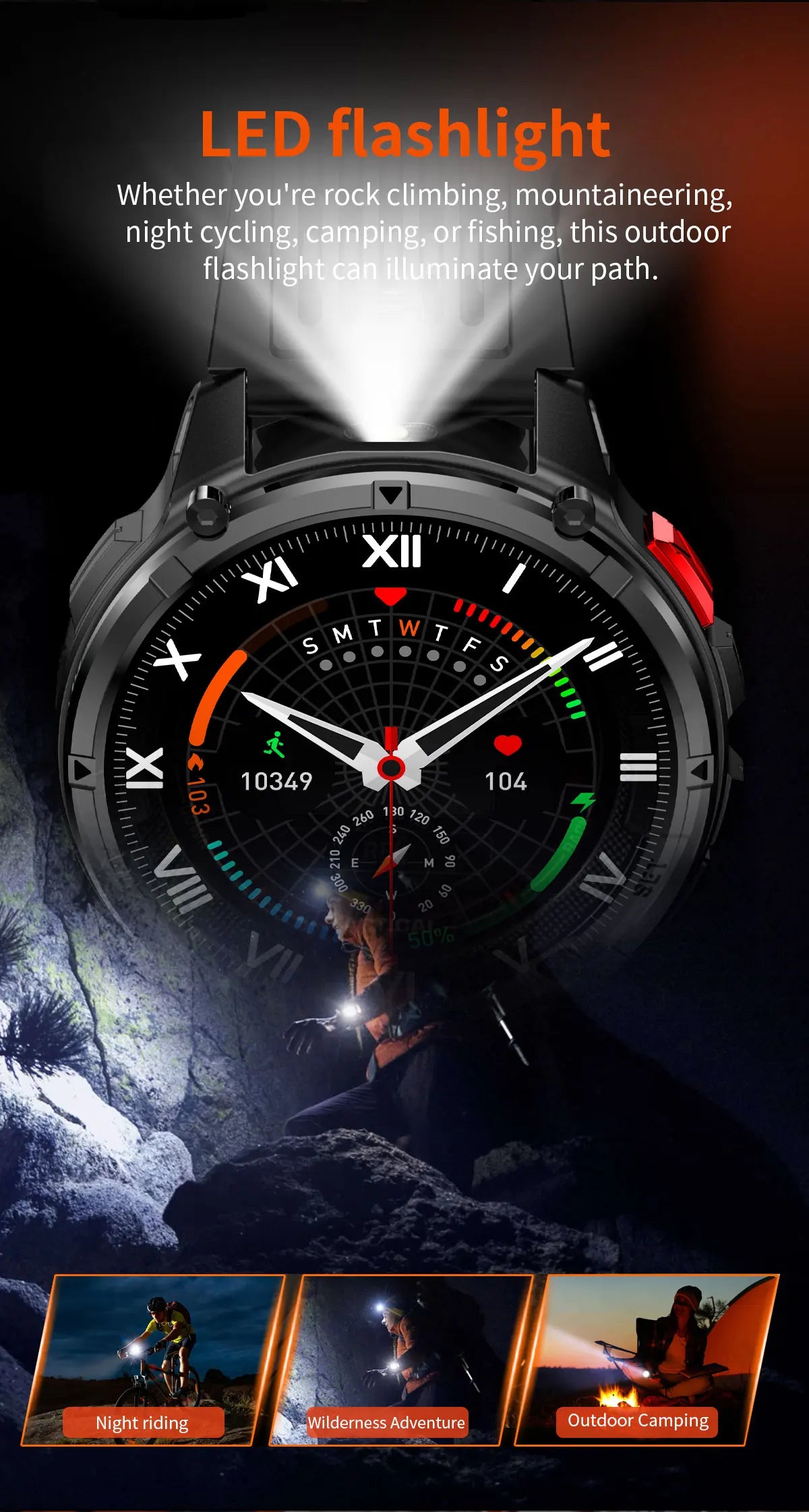 2026 New T-Rex3 Pro 1100mAh Battery Smart Watch GPS path 5ATM Waterproof Sports Run tracker Outdoors Compass Military Smartwatch NovaCart