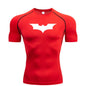 Bat Printed Men's Tight T-Shirt Running Compression Compression T Shirt Gym Fitness Jogging Short Sleeve Male Casual Shirt Tops NovaCart