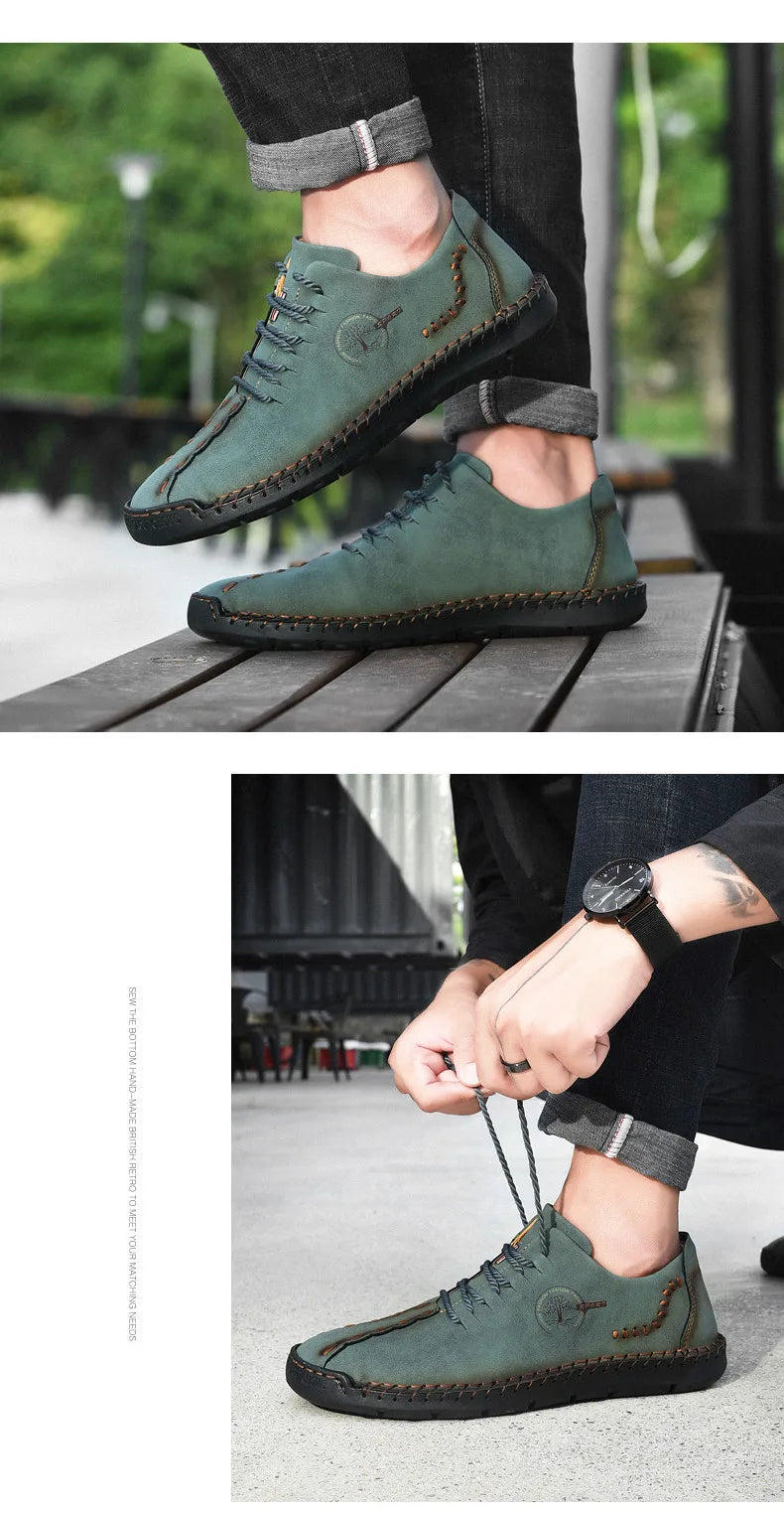 Hot Sale Comfortable Men's Casual Shoes Loafers Large Size Sneakers Quality PU Leather Handmade Shoes Men Flats Moccasins Shoes NovaCart