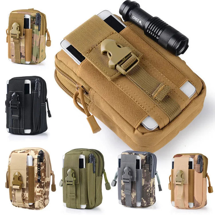 Molle Pouch Belt Waist Pack Men Small Pocket Survival Tool Bag for Running Travel Camping Hunting Airsoft Pi-Mart