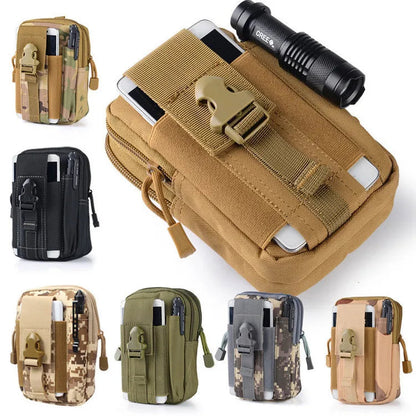 Molle Pouch Belt Waist Pack Men Small Pocket Survival Tool Bag for Running Travel Camping Hunting Airsoft Pi-Mart