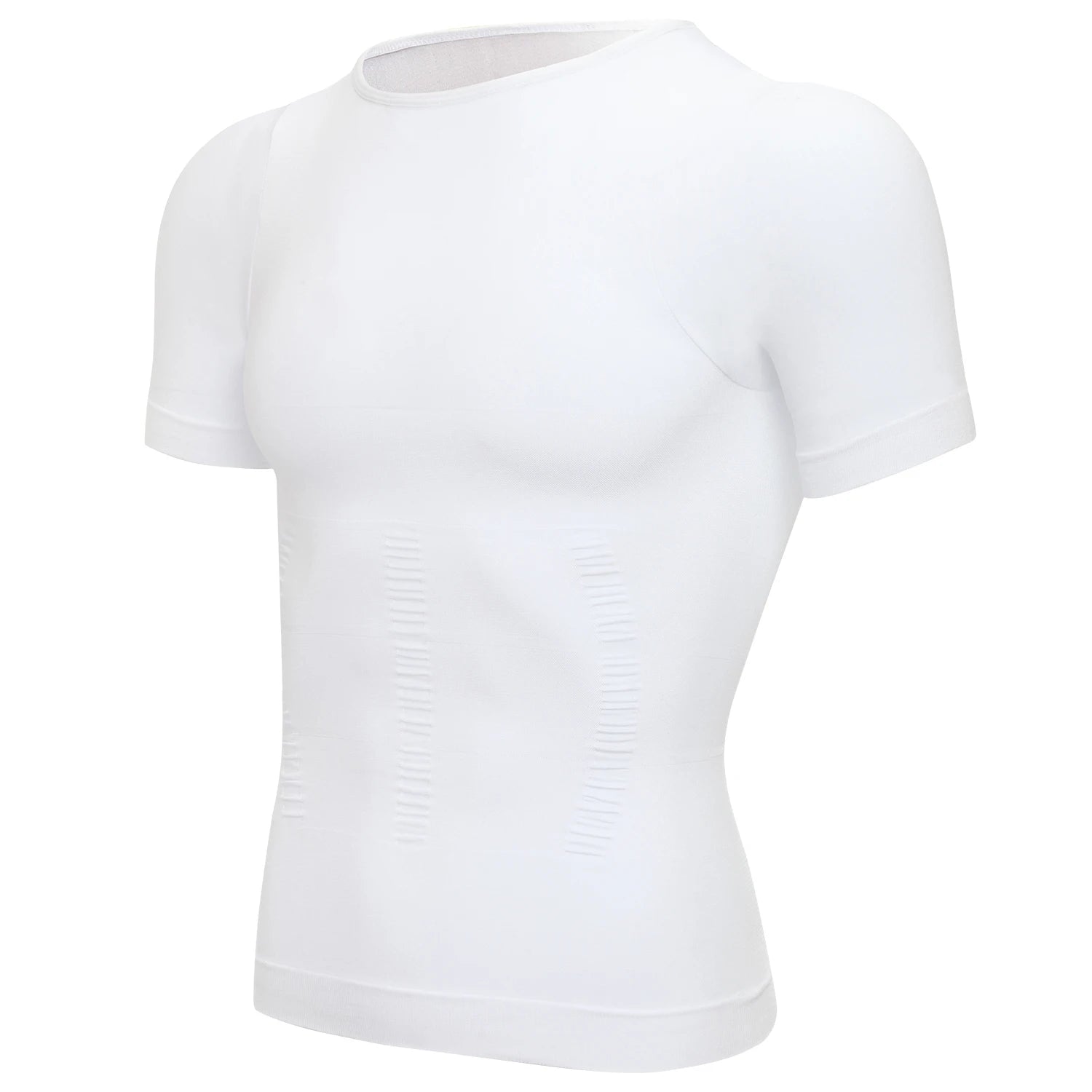 Men's Short Sleeve Compression T-Shirt V-neck Shapewear Tummy Control Flat Belly Tank Top Fitness Workout Slimming Body Shaper NovaCart