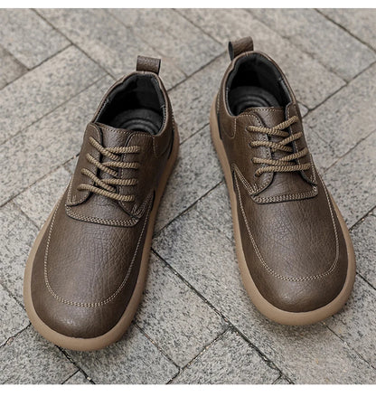 Shoes for Men Male Sneakers Leather Shoes Round Toe Apring and Autumn Wear-resistant Return To The Ancients Loafers All-match NovaCart