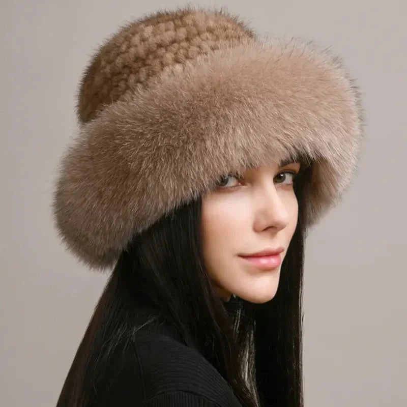 Women’s Faux Fur Knit Beanie FitiqueFit