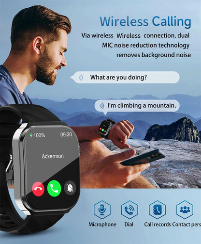 LIGE New Blood Lipid Uric Acid Analysis Health Smart Watch For Men Women Blood Pressure Blood Oxygen Clock Call Smart Watch 2026 NovaCart