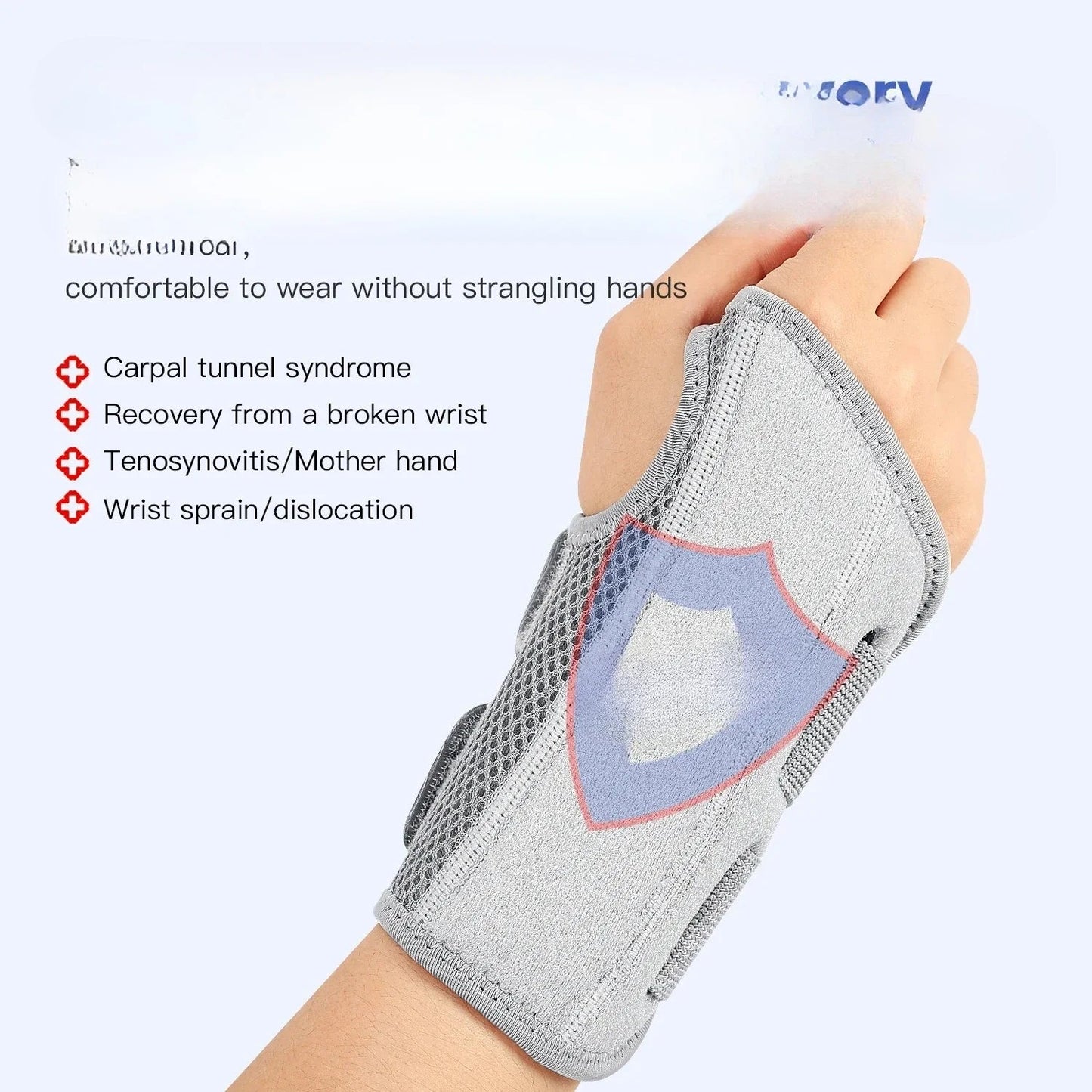 Wrist Brace for Carpal Tunnel Support Brace with Splints Hand Support for Arthritis Tendonitis Sprain Injuries Wrist Pain 1PC Pi-Mart