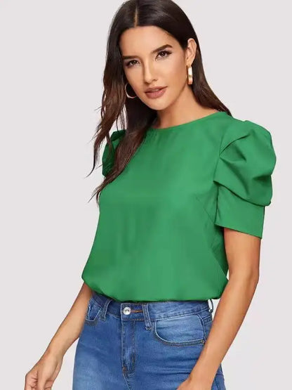 Chic Bubble Sleeve Blouse Summer Style Urban Ease