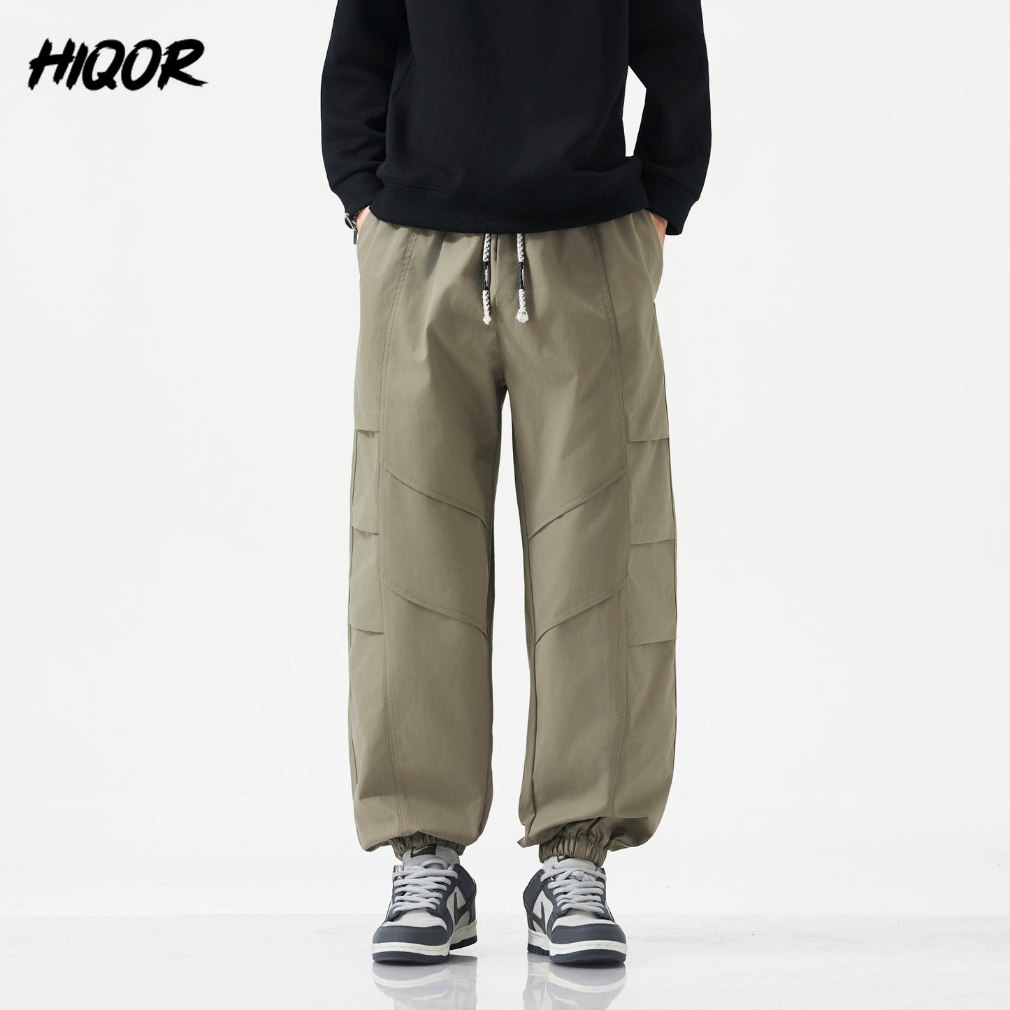 HIQOR Harem Jogger Pants Fashion Men Spring Baggy Trouser Hip Hop Casual Pants Man Pleats Large Size L-6XL Sports Cargo Pants NovaCart