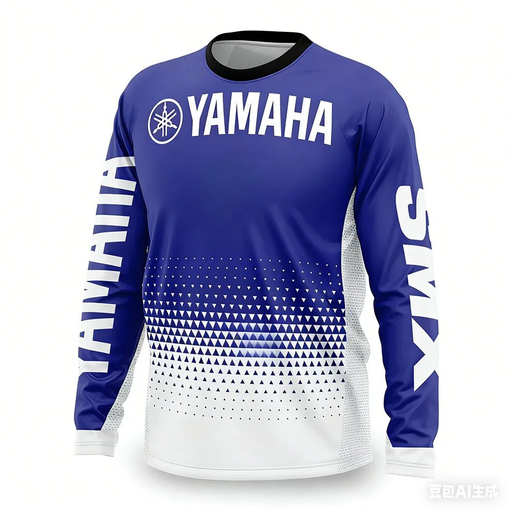 Summer YAMAHA Men Women Motorcycle Riding Suit Loose Breathable Quick Drying Off-Road Racing Suit Long Sleeved Sports T-Shirt NovaCart