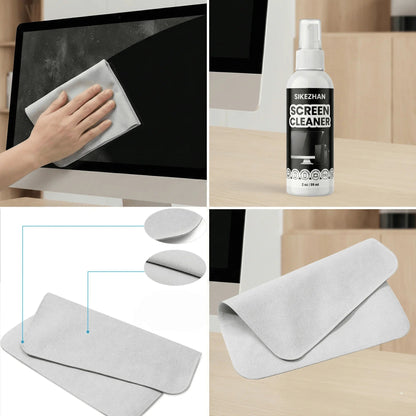 SIKEZHAN Screen Cleaner Kit with Polishing Cloth - Streak-Free Spray for MacBook, iPad, iPhone, Laptop, Monitor & TV (2oz) Pi-Mart