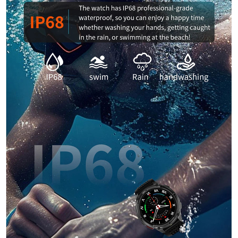 2026 New T-Rex3 Pro 1100mAh Battery Smart Watch GPS path 5ATM Waterproof Sports Run tracker Outdoors Compass Military Smartwatch NovaCart